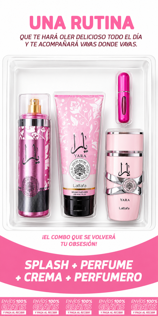 COMBO YARA (PERFUME + BODY SPLASH + CREMA CORPORAL)
