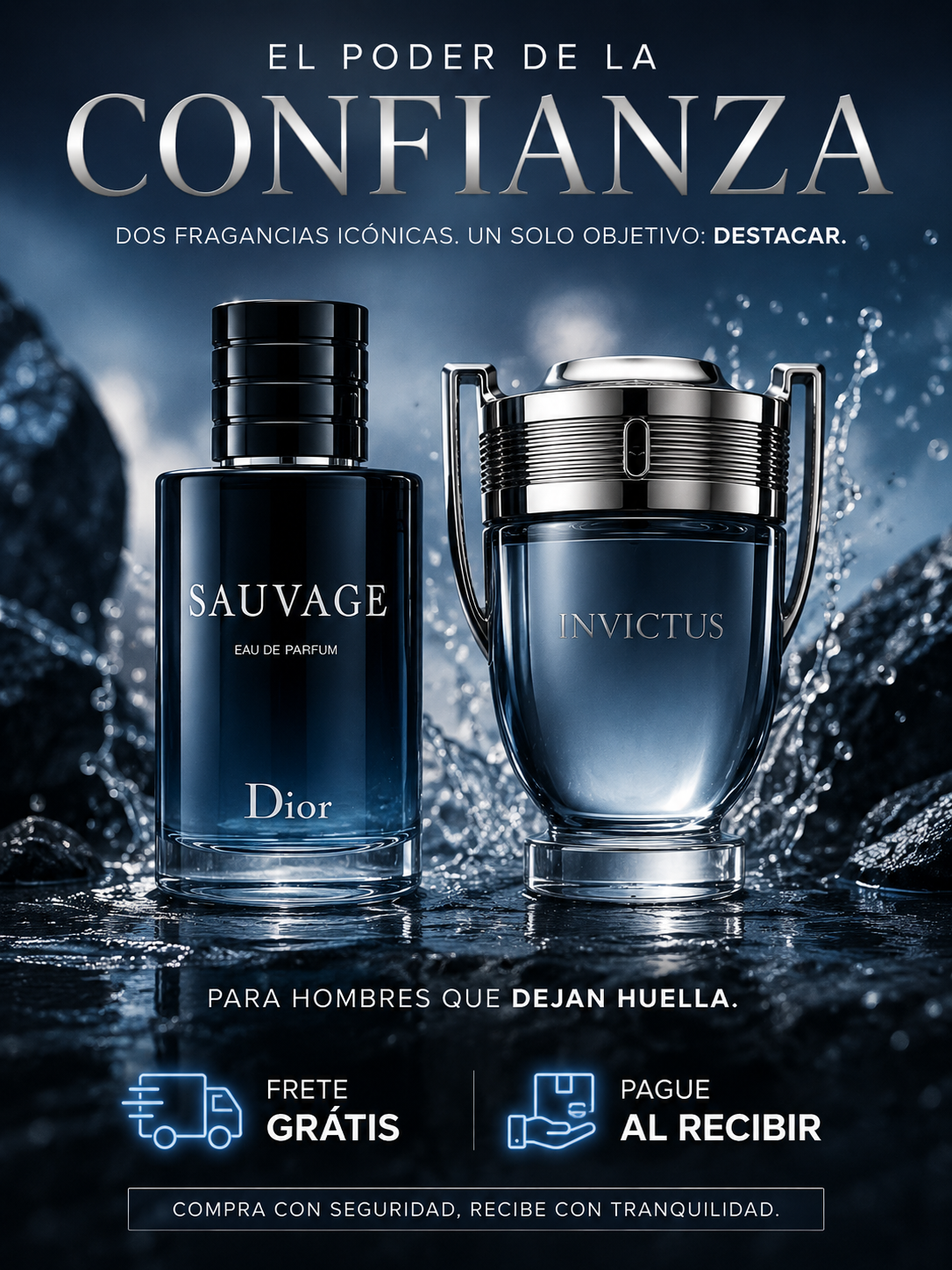 KIT 2 PERFUMES (SAUVAGE 100ML+ INVICTUS 100 ML)