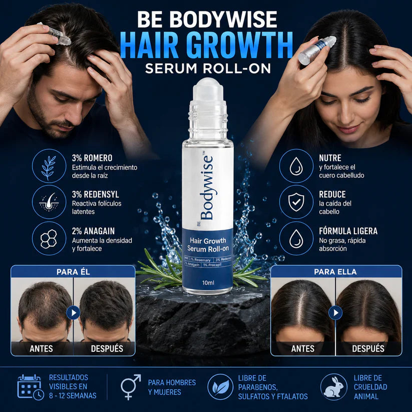 BodyWise — Sérum Capilar con Redensyl · Frena la Caída y Recupera tu Cabello en 90 Días