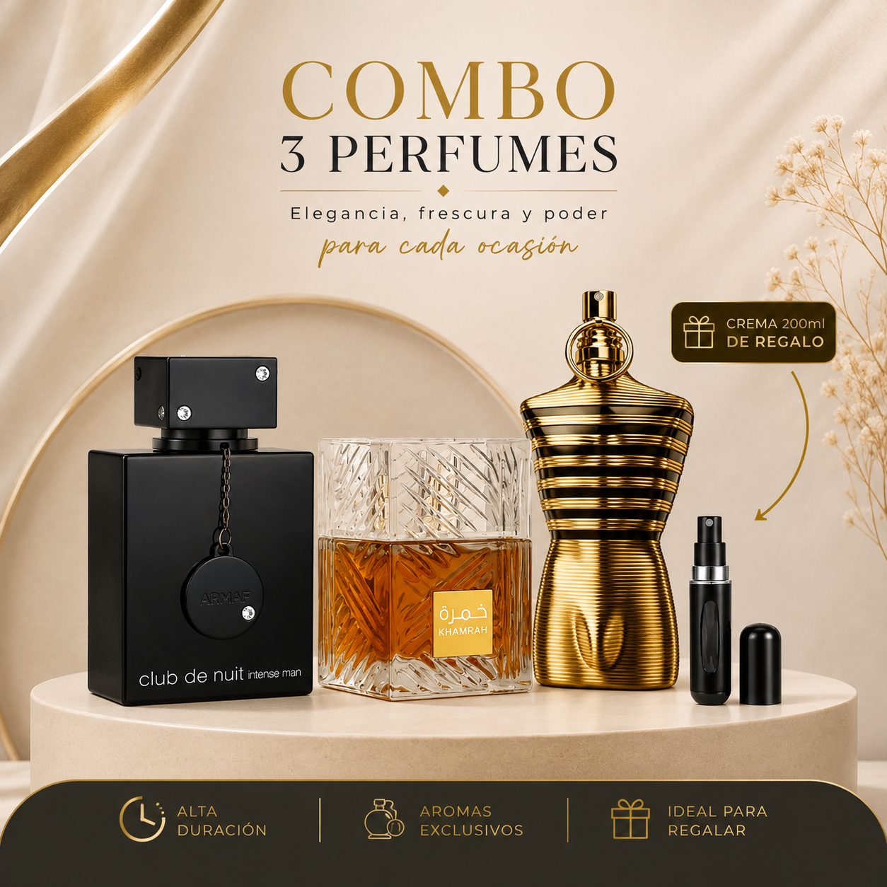COMBO 3X (CLUB DE NUIT INTENSE, LE MALE ELIXIR, KHAMRAH)