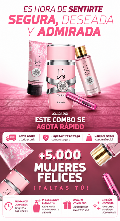 COMBO YARA (PERFUME + BODY SPLASH + CREMA CORPORAL)