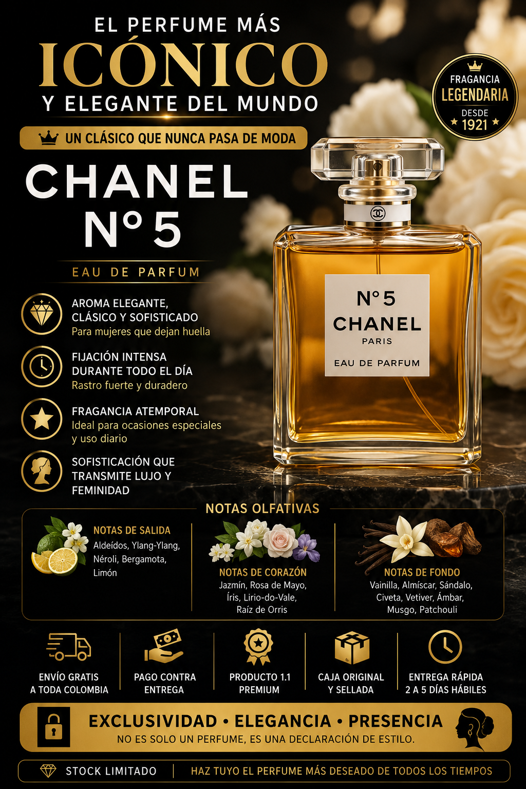PERFUME CHANEL Nº5 100ML + PERFUMEIRO