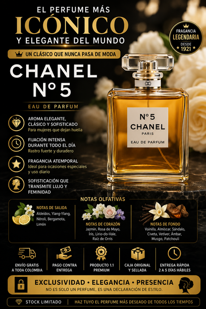 PERFUME CHANEL Nº5 100ML + PERFUMEIRO