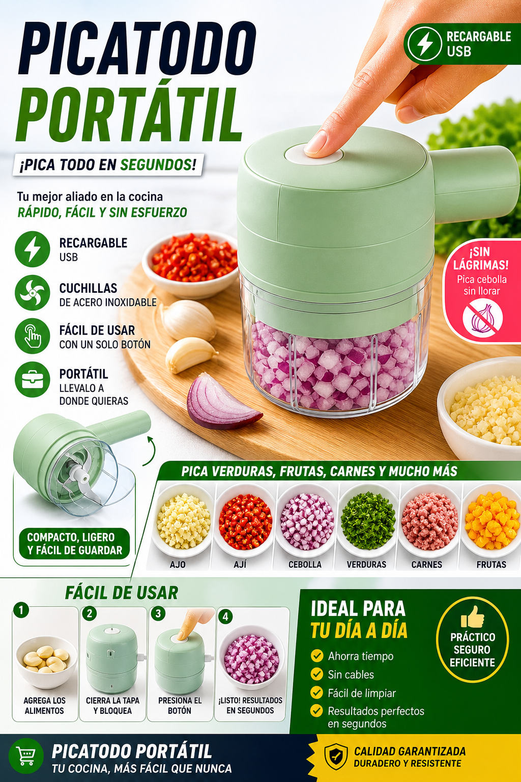 Picatodo Portátil Recargable