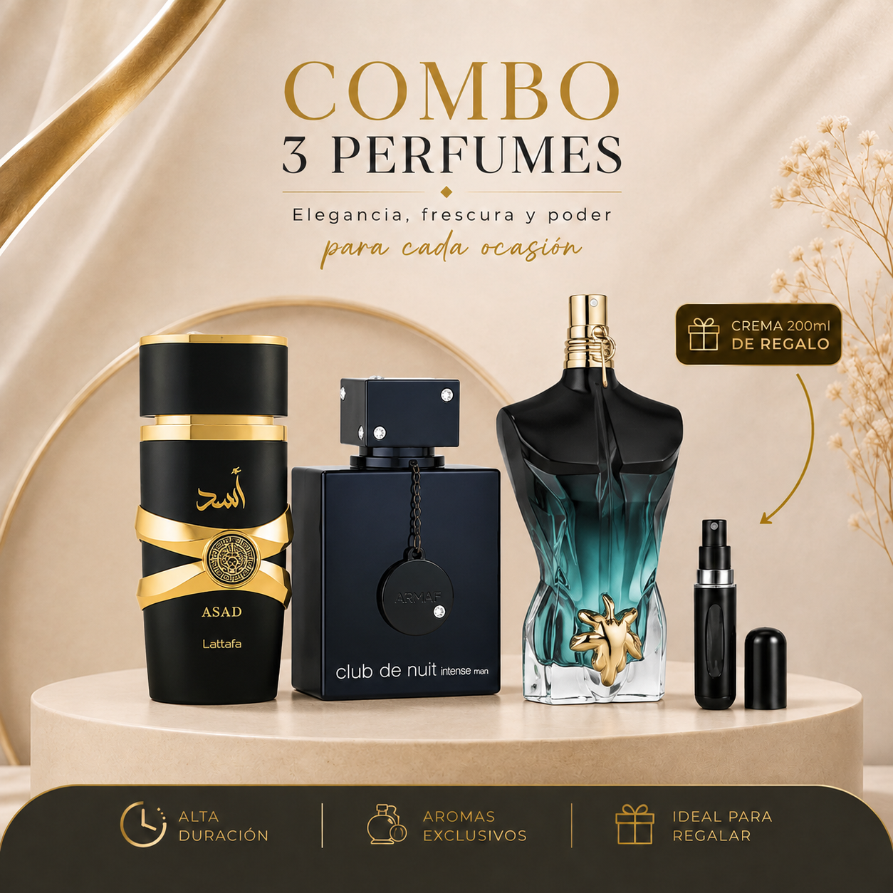 COMBO 3X (ASAD, LE BEAU PARFUM, CLUB DE NUIT INTENSE)