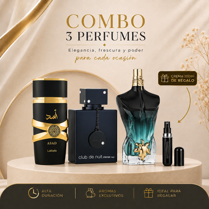 COMBO 3X (ASAD, LE BEAU PARFUM, CLUB DE NUIT INTENSE)