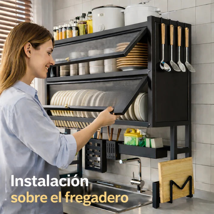 Escurridor de Platos con doble Tapa