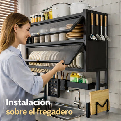 Escurridor de Platos con doble Tapa
