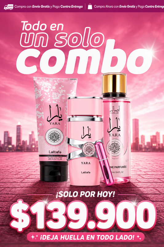 COMBO YARA (PERFUME + BODY SPLASH + CREMA CORPORAL)