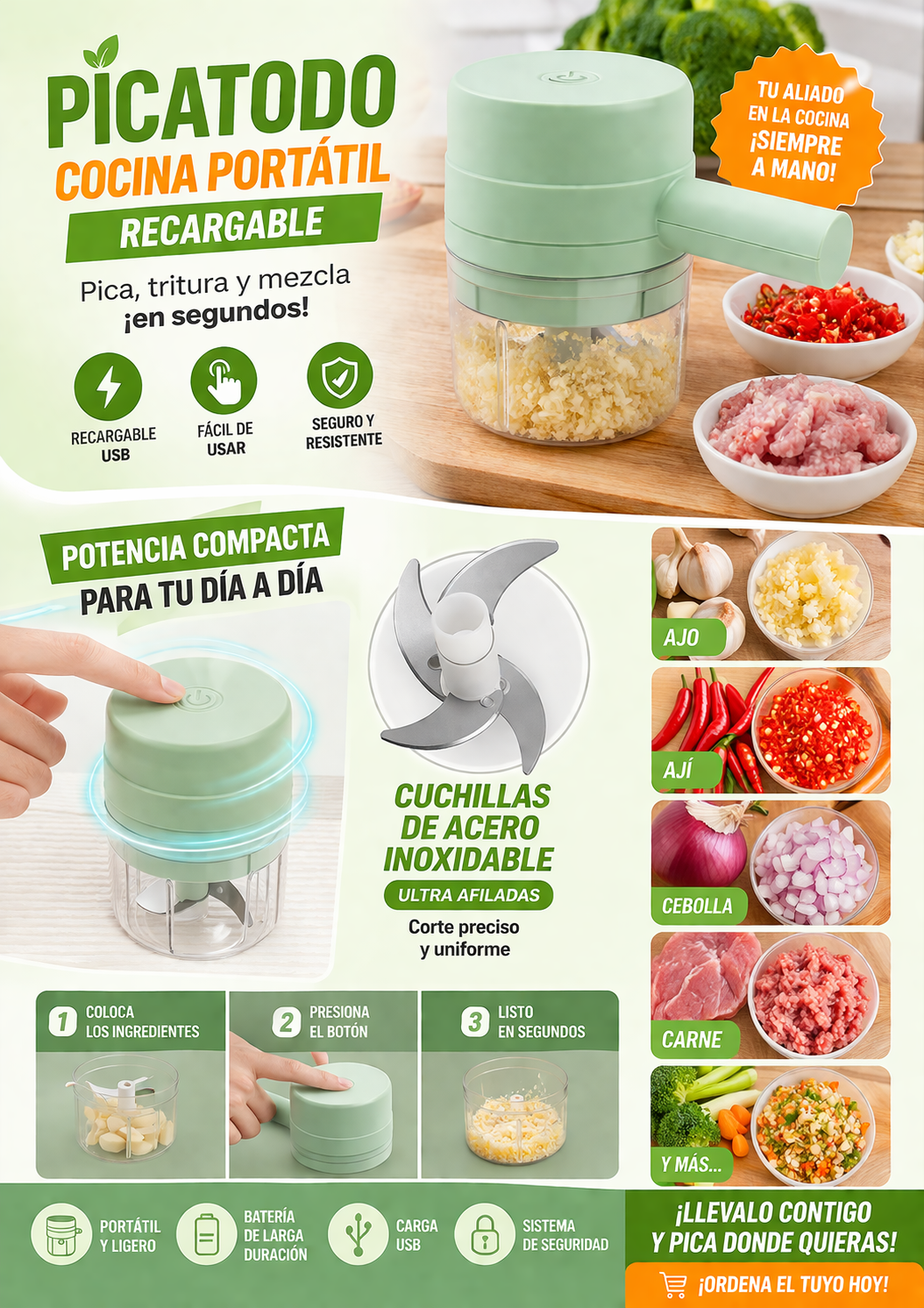 Picatodo Portátil Recargable