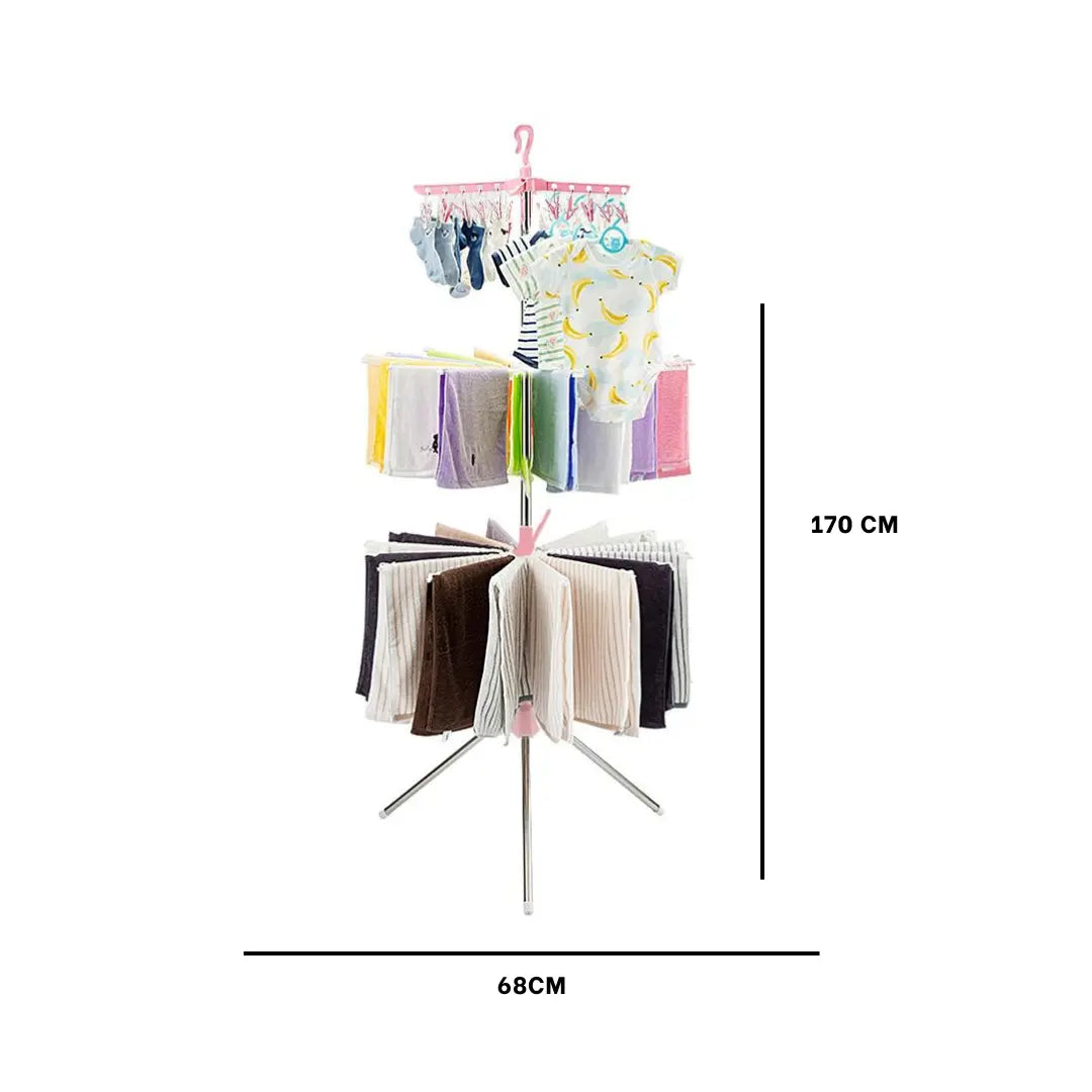 Tendedero 🧦Plegable 360- 3 Niveles de secado rápido