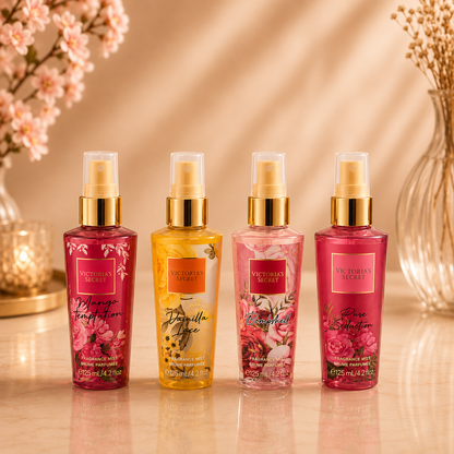 KIT 3 PERFUMES+ SPLASH VICTORIA SECRET (YARA+GOOD GIRL+OLYMPEA+ REGALO SPLASH VICTORIA SECRET 125ml)