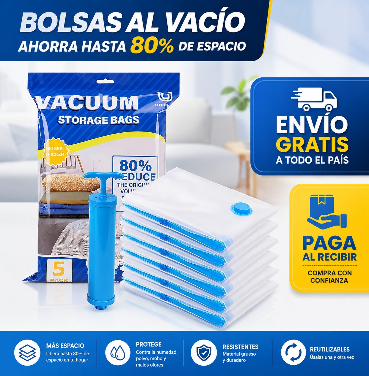 👀 KIT 5x BOLSAS EMPACADORA AL VACIO