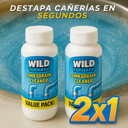 ¡Súper Promo Compra 1 y llévate 2! Súper Destapador de Cañerías Wild Tornado™ - Destapa absolutamente TODO