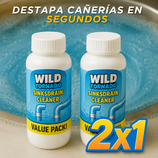 ¡Súper Promo Compra 1 y llévate 2! Súper Destapador de Cañerías Wild Tornado™ - Destapa absolutamente TODO