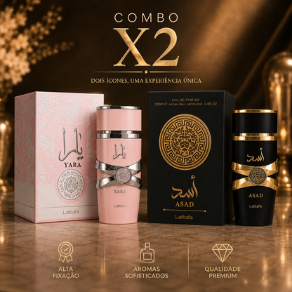 DUO DE PERFUMES (ASAD + YARA) + PERFUMERO