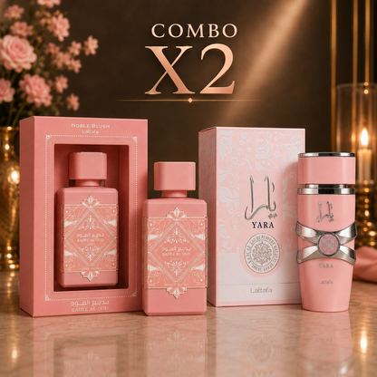 DUO LATTAFA NOBLE BLUSH + YARA + PERFUMERO