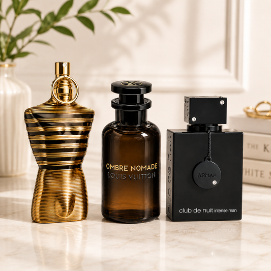 PROMO CABALLERO X3 | CLUB DE NUIT + OMBRE NOMADE + LE MALE ELIXIR + PERFUMERO