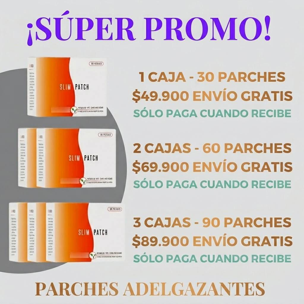 CAJAS PARCHES ADELGAZANTES SLIM PATCH CAJA x 30