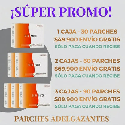 CAJAS PARCHES ADELGAZANTES SLIM PATCH CAJA x 30