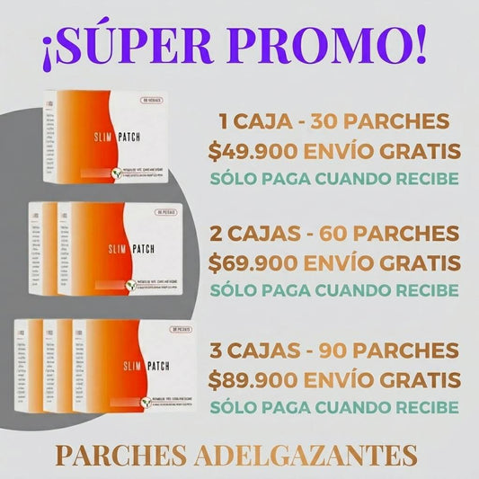CAJAS PARCHES ADELGAZANTES SLIM PATCH CAJA x 30